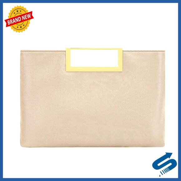 Sparkly PU Leather Clutch Purse with Handle Formal Evening Wedding Cocktail